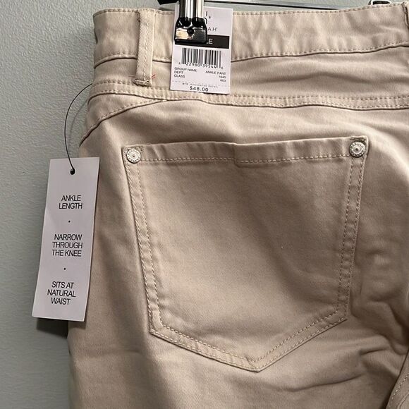 Hannah Women's Ankle Length Narrow Pants Sits Natural Waist Sands of Time - Picture 4 of 8